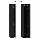 vidaXL Polcos tárolószekrény Fekete Tölgy 30 x 42,5 x 225 cm