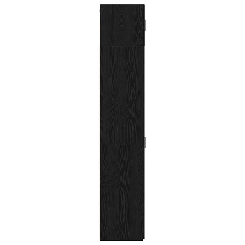 vidaXL Karcsú tárolószekrény Musta tammi 30 x 42.5 x 225 cm Faanyag