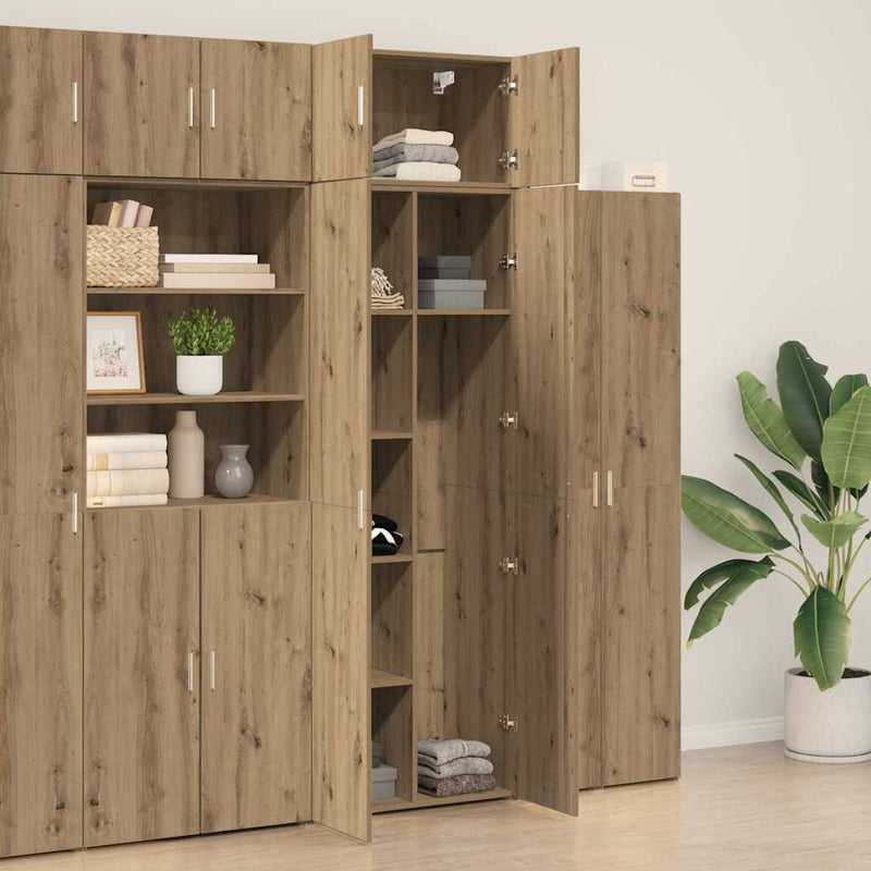 vidaXL Tárolószekrény kézműves tölgy 70 x 42,5 x 225 cm Faanyag