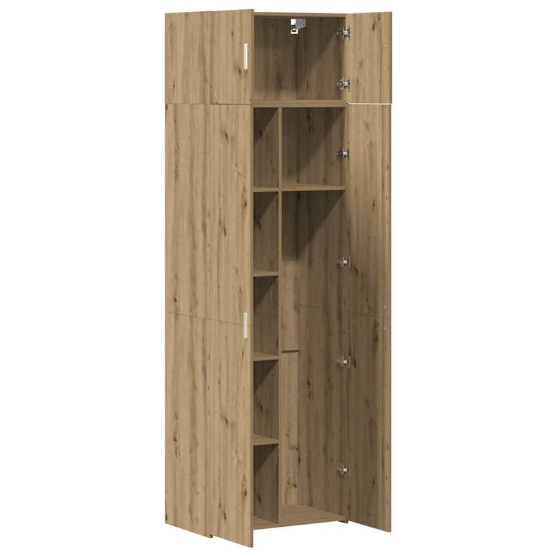 vidaXL Tárolószekrény kézműves tölgy 70 x 42,5 x 225 cm Faanyag