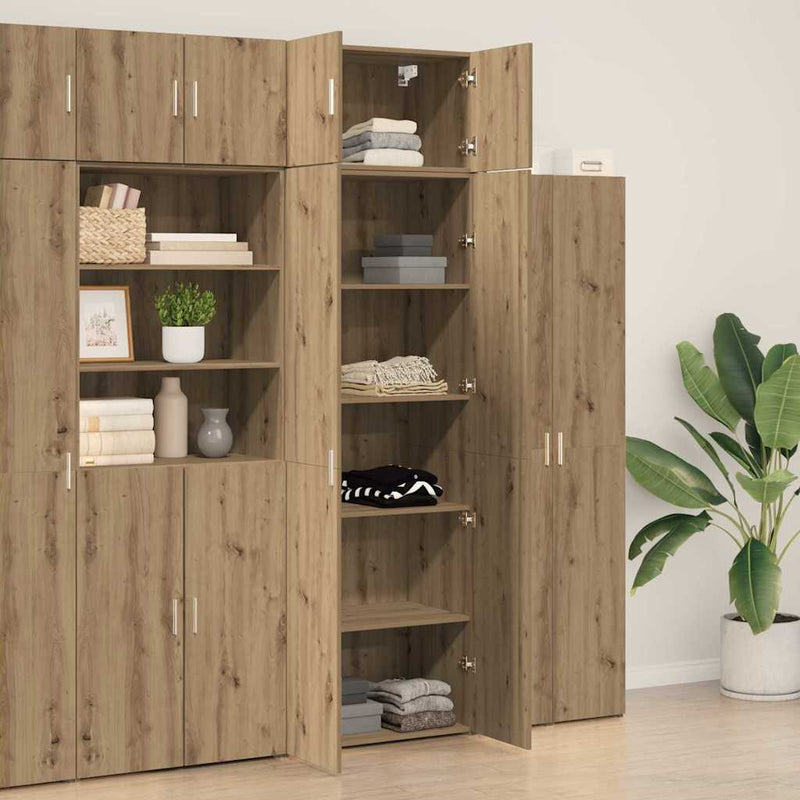 vidaXL Tárolószekrény kézműves tölgy 70 x 42,5 x 225 cm Faanyag