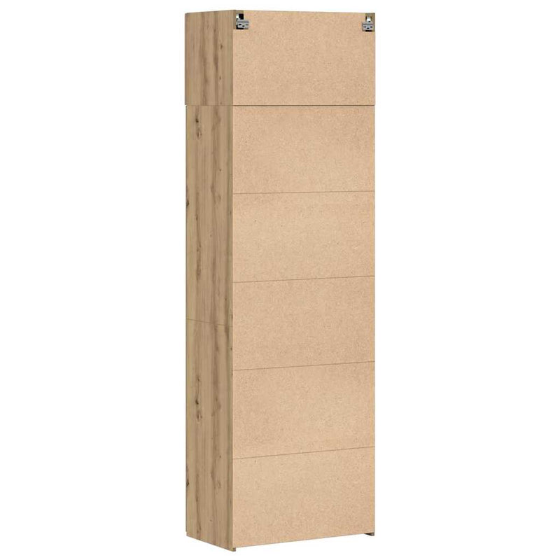 vidaXL Tárolószekrény kézműves tölgy 70 x 42,5 x 225 cm Faanyag