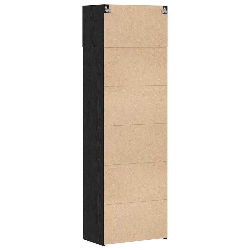 vidaXL Tárolószekrény Musta tammi 70 x 42,5 x 225 cm Faanyag
