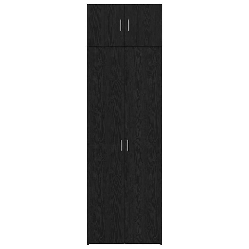 vidaXL Tárolószekrény Musta tammi 70 x 42,5 x 225 cm Faanyag