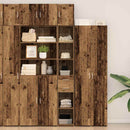 vidaXL Tárolószekrény fiókkal 2 pcs Öreg fa 30 x 42,5 x 225 cm