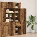 vidaXL Tárolószekrény fiókkal 2 pcs Öreg fa 30 x 42,5 x 225 cm