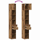vidaXL Tárolószekrény fiókkal 2 pcs Öreg fa 30 x 42,5 x 225 cm