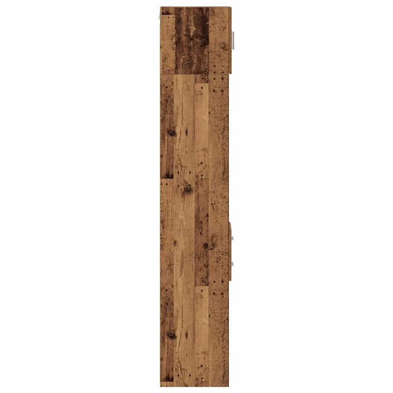 vidaXL Karcsú tárolószekrény Régi fa 30 x 42.5 x 225 cm Faanyag