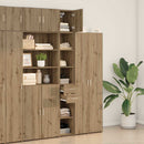 vidaXL Tárolószekrény fiókkal 2 pcs Artisan tölgy 30 x 42,5 x 225 cm