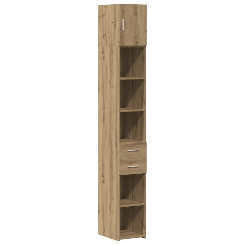 vidaXL Karcsú tárolószekrény kézműves tölgy 30 x 42.5 x 225 cm Faanyag