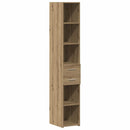 vidaXL Tárolószekrény fiókkal 2 pcs Artisan tölgy 30 x 42,5 x 225 cm