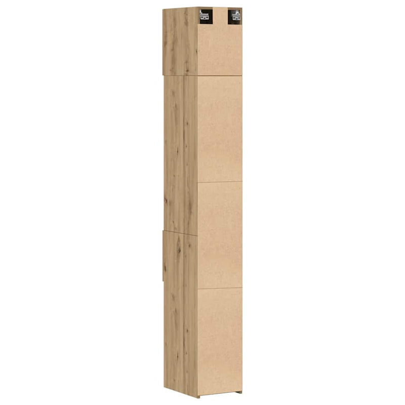 vidaXL Karcsú tárolószekrény kézműves tölgy 30 x 42.5 x 225 cm Faanyag