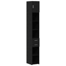 vidaXL Tárolószekrény fiókkal 2 pcs Fekete tölgy 30 x 42,5 x 225 cm