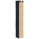 vidaXL Tárolószekrény fiókkal 2 pcs Fekete tölgy 30 x 42,5 x 225 cm