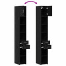 vidaXL Tárolószekrény fiókkal 2 pcs Fekete tölgy 30 x 42,5 x 225 cm