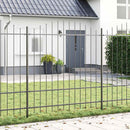 vidaXL Kerti Kerítés 2 pcs Szürke 170 x 215 cm Porszórt acél