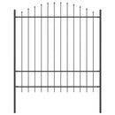 vidaXL Kerti Kerítés 2 pcs Szürke 170 x 215 cm Porszórt acél