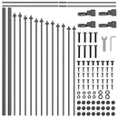 vidaXL Kerti Kerítés Woerden 4 pcs Szürke