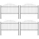 vidaXL Kerti Kerítés WOERDEN 4 db 170 x 140 cm Porszórt acél Szürke