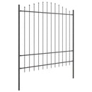 vidaXL Kerti Kerítés 4 pcs Szürke 170 x 215 cm Porszórt acél