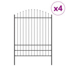 vidaXL Kerti Kerítés 4 pcs Szürke 170 x 225 cm Porszórt acél