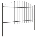 vidaXL Kerti Kerítés 5 pcs Szürke 170 x 140 cm Porszórt acél