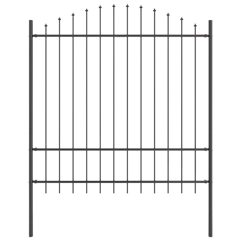 vidaXL Kerti Kerítés Szürke 850 x 175 cm Porszórt acél