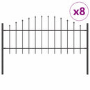 vidaXL Kerti Kerítés Woerden 8 pcs Szürke