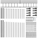 vidaXL Kerti Kerítés Szürke 1360 x 200 cm Porszórt acél