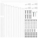 vidaXL Kerti Kerítés Fehér 340 x 100 cm