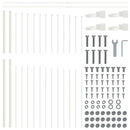 vidaXL Kerti Kerítés 2 pcs Fehér 170 x 190 cm Porszórt acél