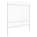 vidaXL Kerti Kerítés 2 pcs Fehér 170 x 215 cm Porszórt acél