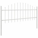 vidaXL Kerti Kerítés Fehér 510 x 75 cm Porszórt acél