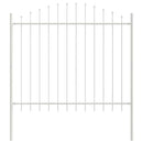 vidaXL Kerti Kerítés Fehér 510 x 125 cm Porszórt acél