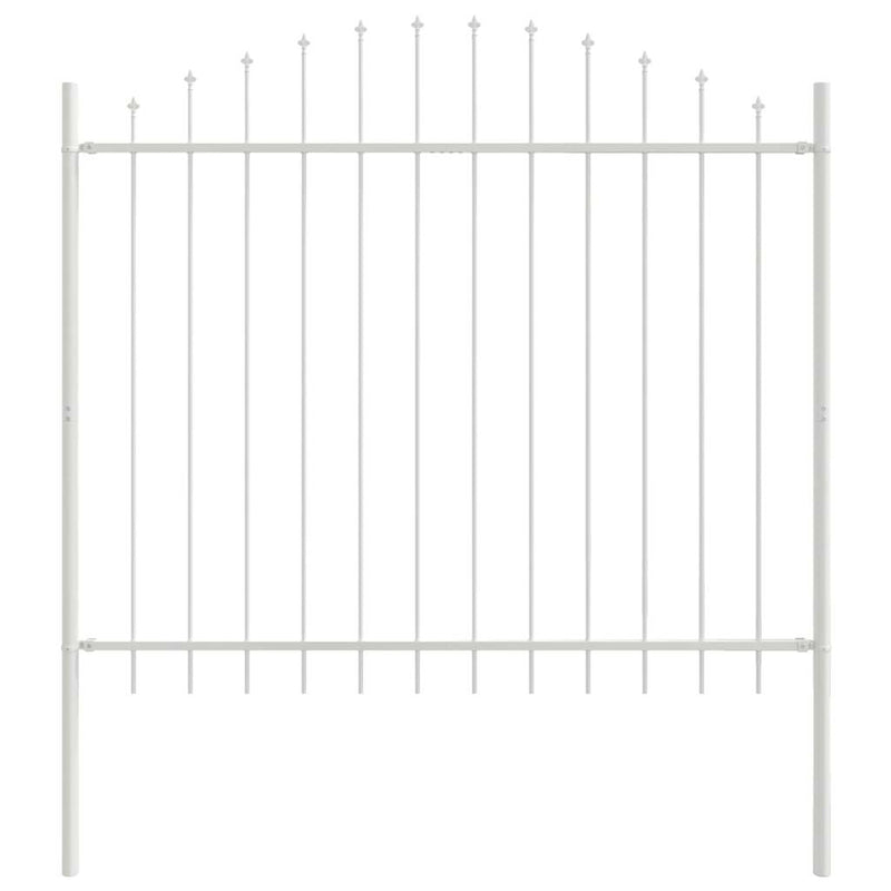 vidaXL Kerti Kerítés Fehér 510 x 150 cm Porszórt acél