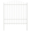 vidaXL Kerti Kerítés 3 pcs Fehér 170 x 215 cm Porszórt acél