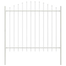 vidaXL Kerti Kerítés 4 pcs Fehér 170 x 190 cm Porszórt acél
