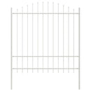 vidaXL Kerti Kerítés Fehér 680 x 175 cm Porszórt acél