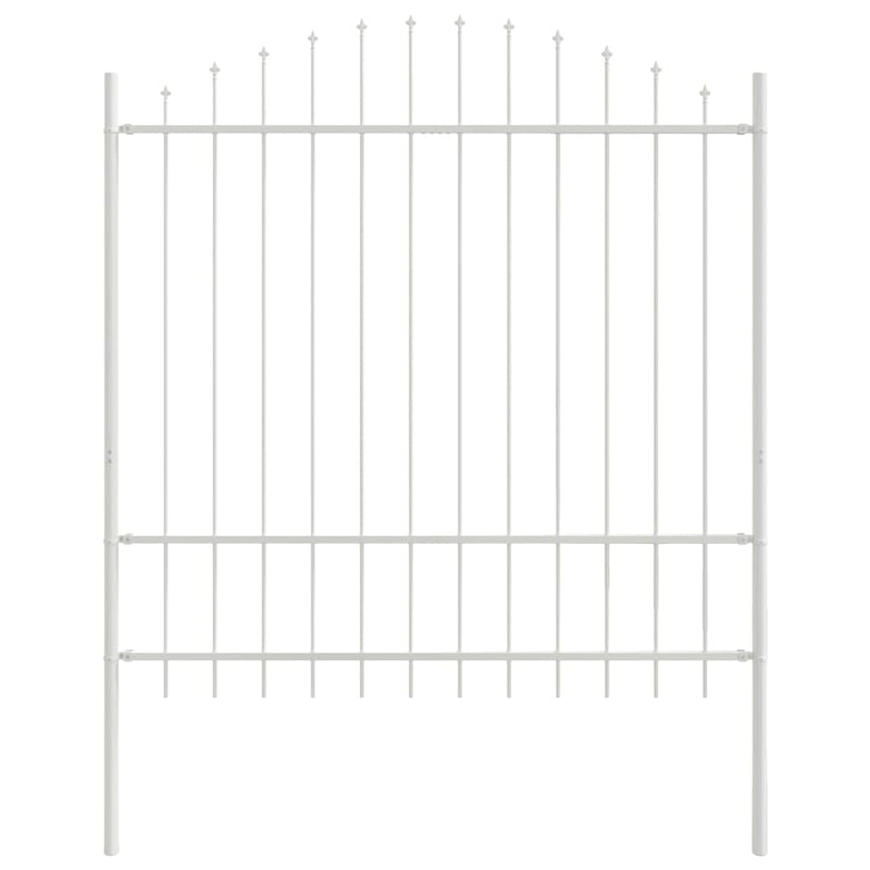 vidaXL Kerti Kerítés Fehér 680 x 175 cm Porszórt acél