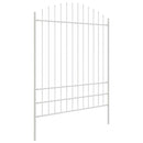 vidaXL Kerti Kerítés 5 pcs Fehér 170 x 225 cm Porszórt acél