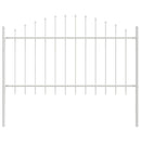 vidaXL Kerti Kerítés WOERDEN 6 db 170 x 140 cm Porszórt acél Fehér