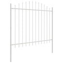 vidaXL Kerti Kerítés 6 pcs Fehér 170 x 190 cm Porszórt acél