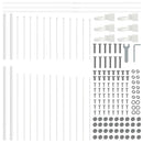 vidaXL Kerti Kerítés 6 pcs Fehér 170 x 215 cm Porszórt acél
