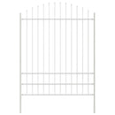 vidaXL Kerti Kerítés Fehér 1020 x 200 cm Porszórt acél