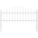 vidaXL Kerti Kerítés Fehér 1190 x 75 cm Porszórt acél
