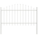 vidaXL Kerti Kerítés 7 pcs Fehér 170 x 140 cm Porszórt acél