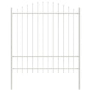 vidaXL Kerti Kerítés 7 pcs Fehér 170 x 215 cm Porszórt acél