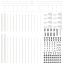 vidaXL Kerti Kerítés Fehér 1190 x 200 cm Porszórt acél