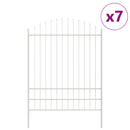 vidaXL Kerti Kerítés 7 pcs Fehér 170 x 225 cm Porszórt acél