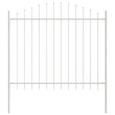 vidaXL Kerti Kerítés 8 pcs Fehér 170 x 165 cm Porszórt acél